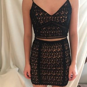 NWT Kendall & Kylie skirt/bra top set